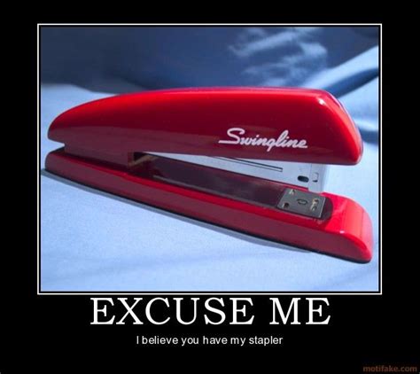 It can staple 25 sheets while the 7. . Red stapler meme